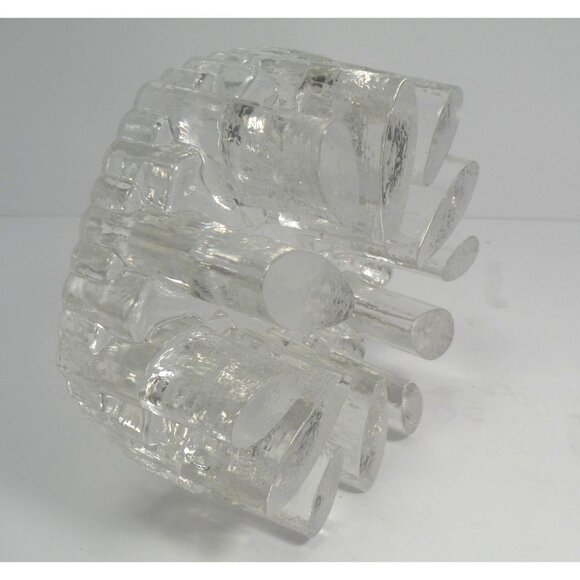 Mid-Century Modern Glasdesign George Shutte Vintage Heavy Clear Glass Trivet Hot - Picture 4 of 7